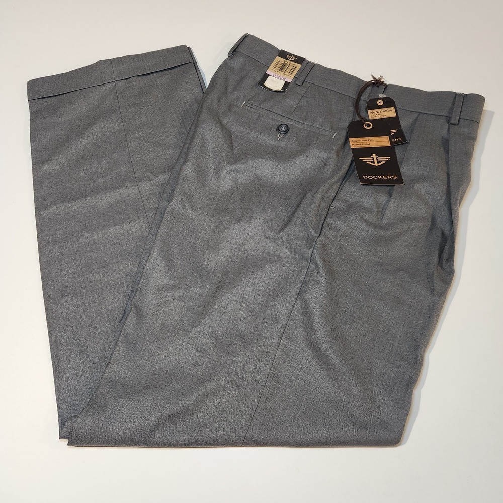 Vintage Dockers Cooper‎ Dress Pants Mens Relaxed Fit 32X32 Gray Charcoal